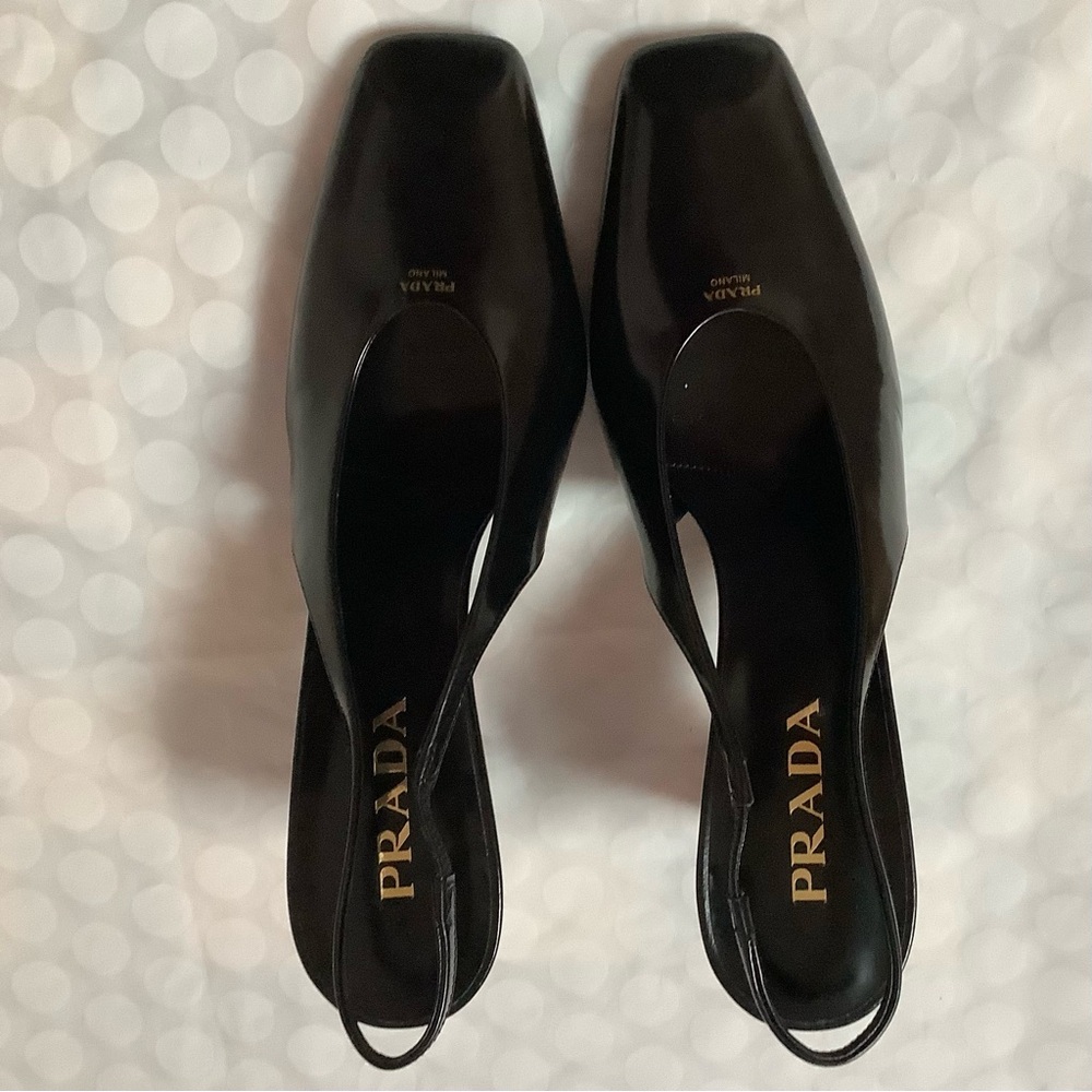 BNWT Prada Modellerie Square Toe Slingback Pump sz.39.5 - Picture 5 of 13